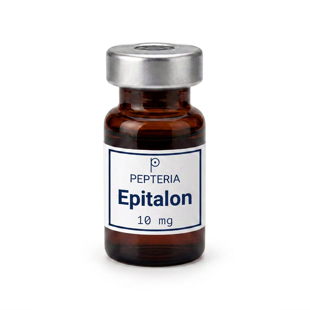 Vial of Epitalon — Pepteria Laboratories research peptide