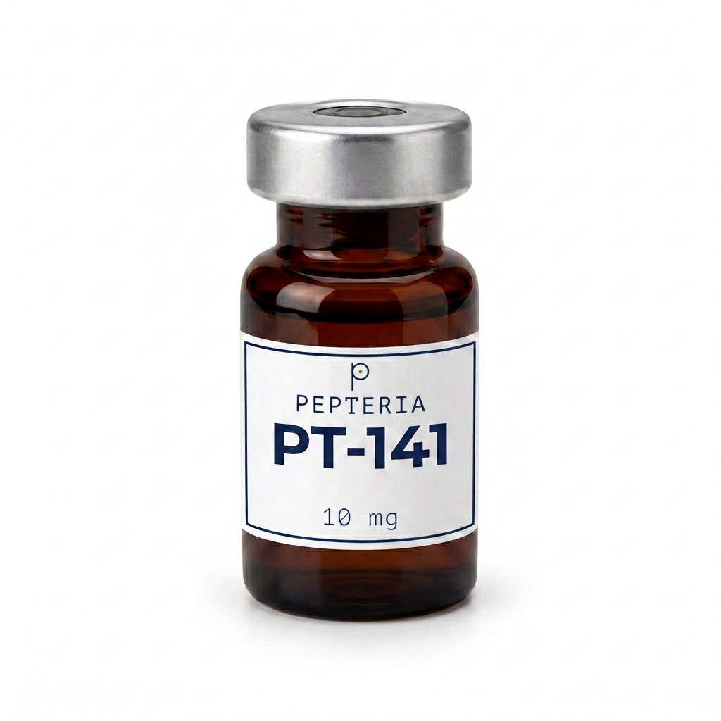 Vial of PT-141 — Pepteria Laboratories research peptide